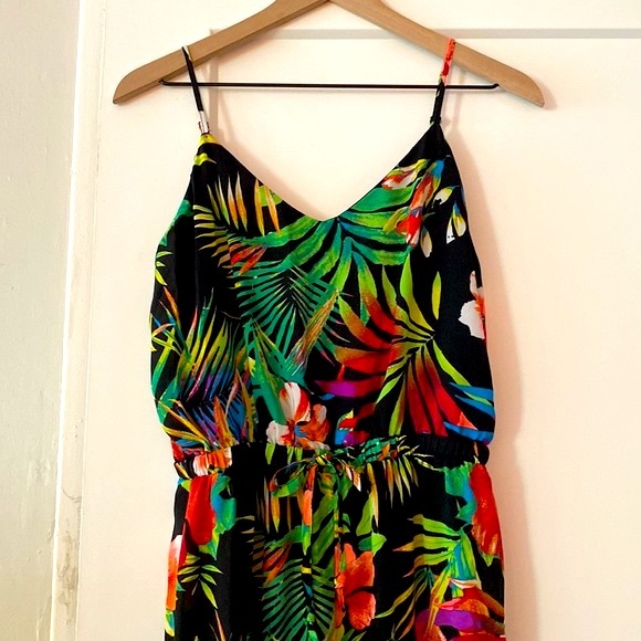 Love Tree Tropical Floral Wide Leg Jumpsuit - Picture 3 of 11